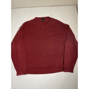 MEMBERS ONLY V-NECK SWEATER MENS SIZE XL 100% CASHMERE RED